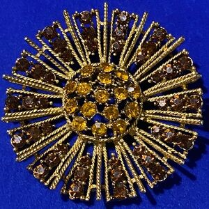 Vintage MCM Rhinestone Brooch